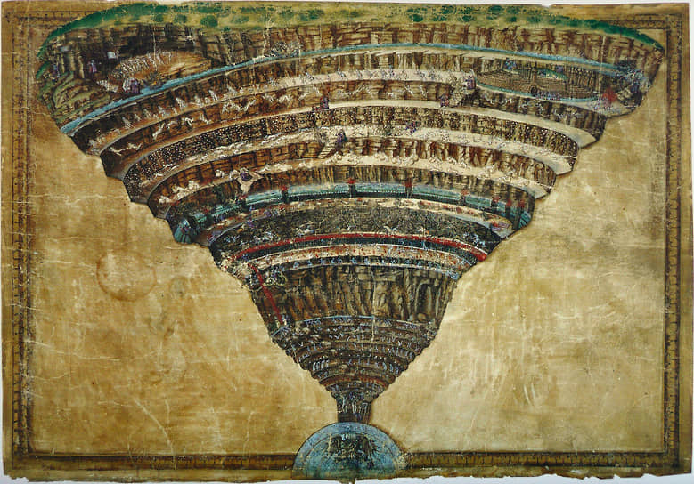 Сандро Боттичелли. «Бездна Ада», 1480-1490