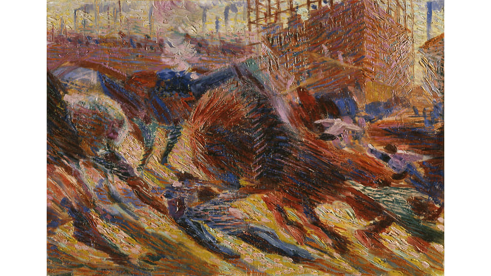 Умберто Боччони. «Город поднимается», 1910