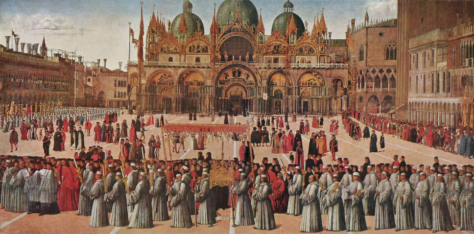 Джентиле Беллини. «Процессия на площади Святого Марка», 1496 