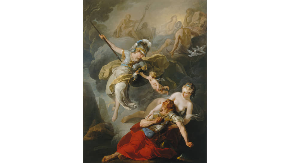 Жозеф-Бенуа Сюве. «Битва Минервы и Марса», 1771
