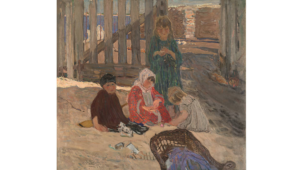 Александр Савинов. «Дети, играющие в песке», 1904
