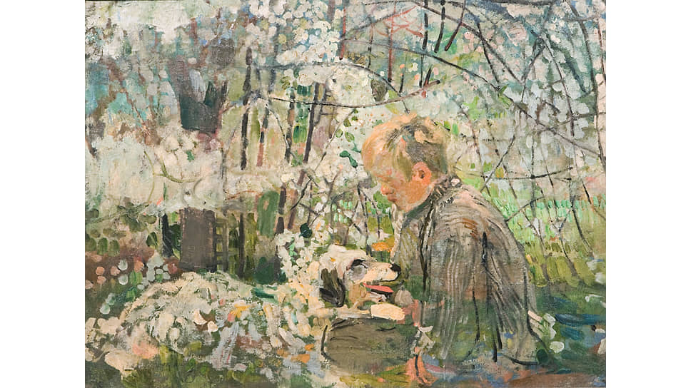 Александр Савинов. «Мальчик с собакой. Этюд», 1904–1907
