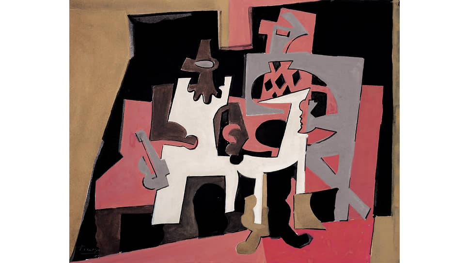 Пабло Пикассо. «Без названия/ Арлекин и Пульчинелла», 1924