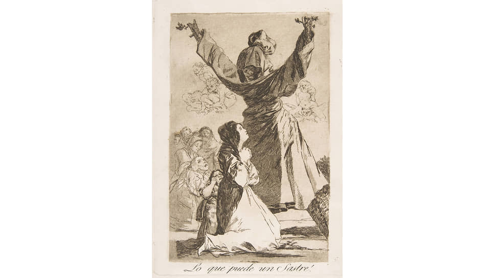 Франсиско Гойя, из серии «Капричос», 1799. Лист 52: «Чего не сделает портной!»