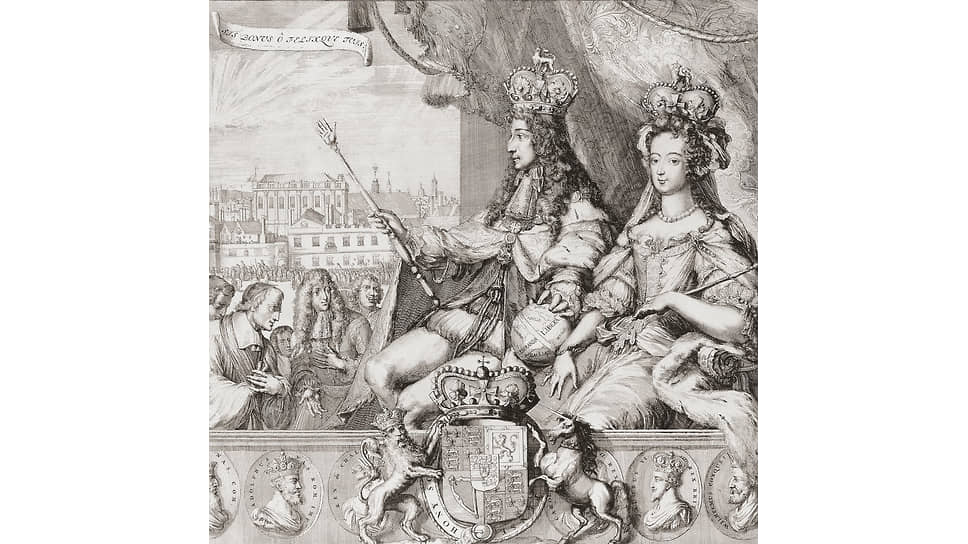 Ромейн де Хоге. «Коронация английского короля
Вильгельма III и королевы Марии II», 1689