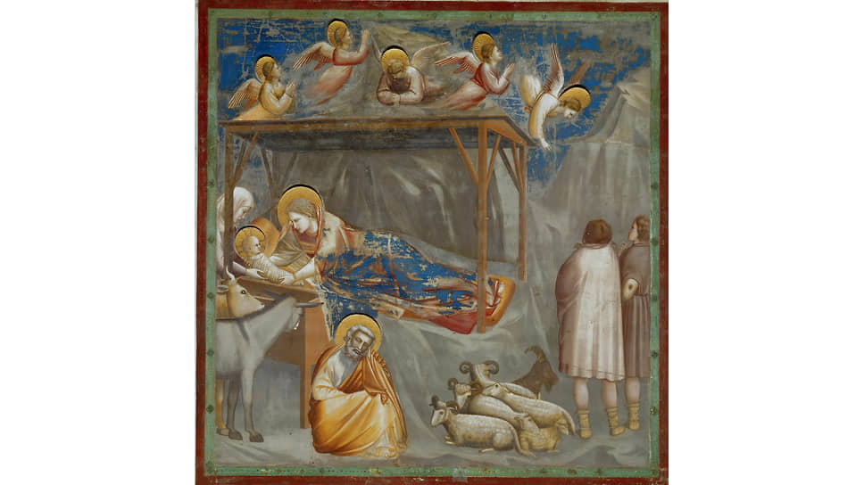 Джотто
ди Бондоне.
«Рождество
Иисуса»,
1303–1305.
Капелла
Скровеньи, Падуя
