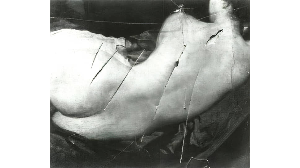 Повреждения на картине «Венера с зеркалом», 1914