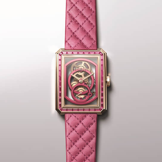 Chanel Boyfriend Skeleton Pink Edition Watch