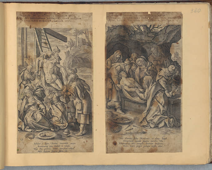 «Положение во гроб». Антон Вирикс по рисунку Мартена де Воса. Библия Пискатора, 1643