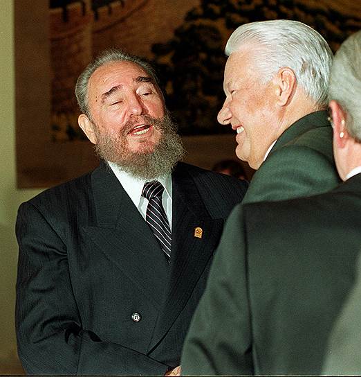 На сессии ООН в Нью-Йорке с Фиделем Кастро. 1995 год 
