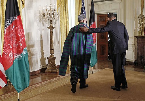 Барак Обама приободрил Хамида Карзая, пообещав помнить об Афганистане и после вывода оттуда своих войск