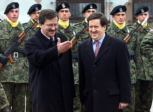 2001. Министр обороны. С генсеком НАТО лордом Джорджем Робертсоном