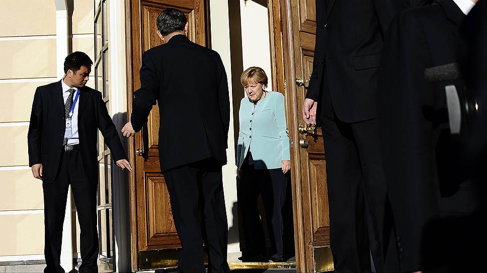 Канцлер Германии Ангела Меркель. Санкт-Петербург, 2013 год 
