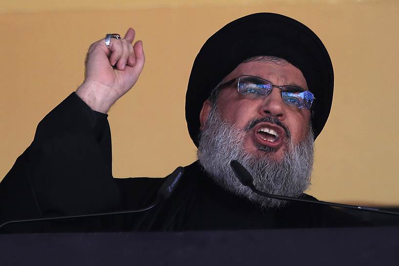 Лидер ливанской шиитской группировки &quot;Хезболла&quot; Хасан Насралла 
