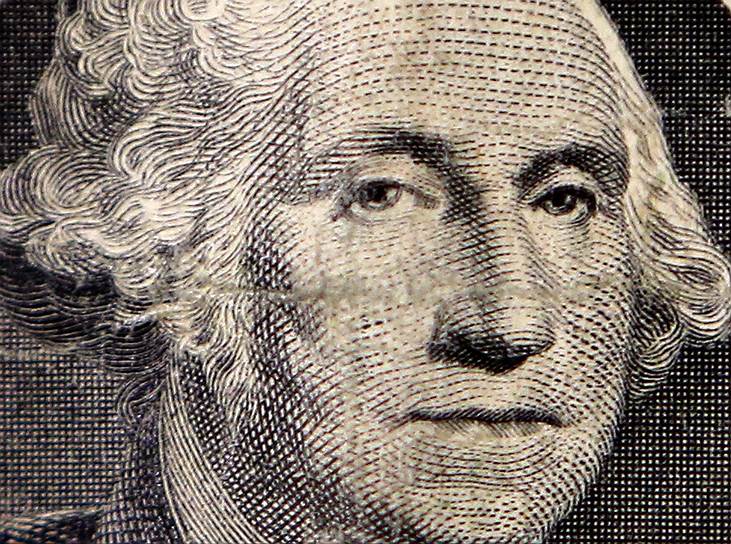 Изображение Джорджа Вашингтона на купюре в $1