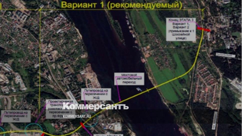 Схема нового моста через волгу в ярославле