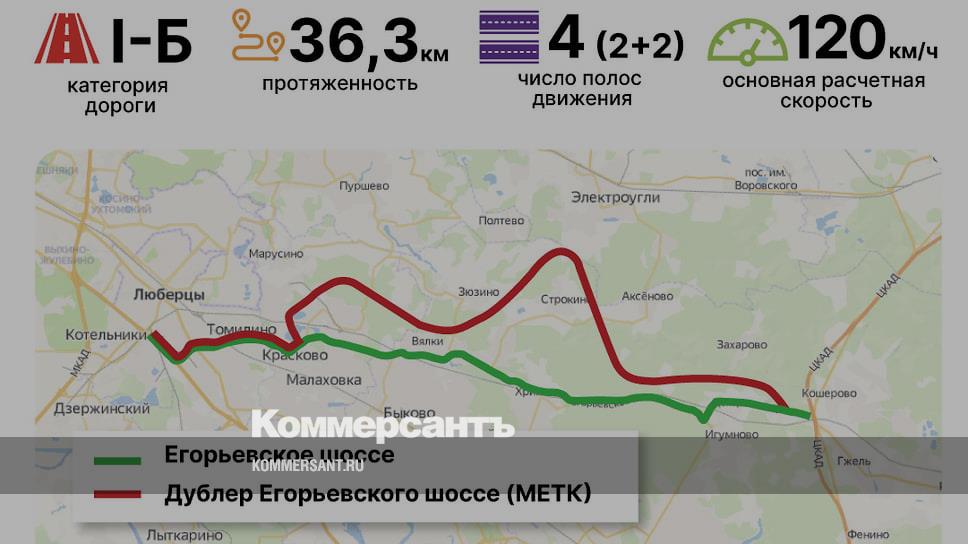 Дублер егорьевского шоссе карта