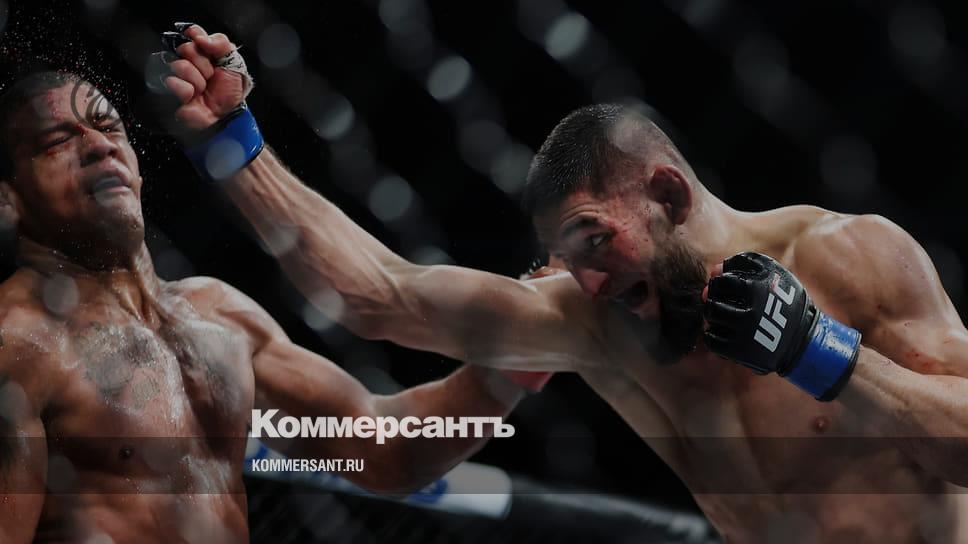 Very mixed martial arts // UFC fighters Khamzat Chimaev and Nate Diaz staged a fight involving a hundred people