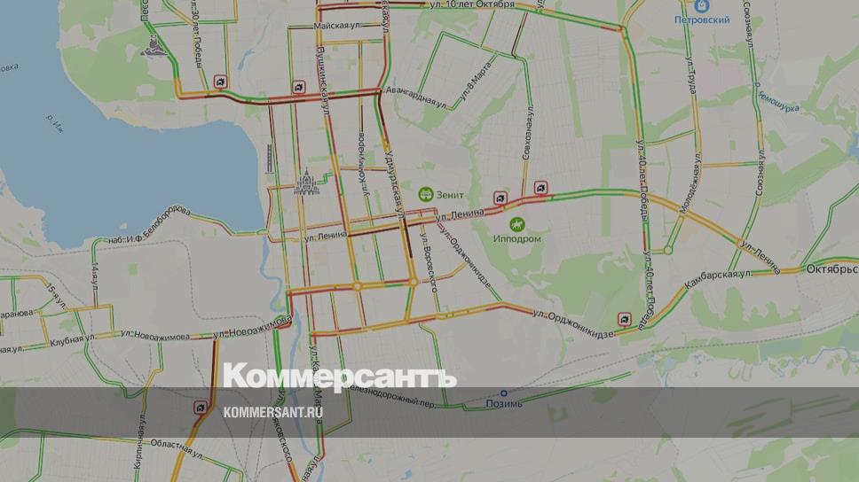 В Ижевске на дорогах образовались 10-балльные пробки из-за снега ...