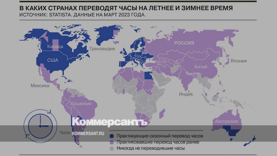 Переход на зимнее время 2023