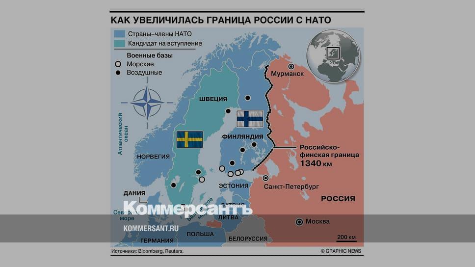 Карта финляндии и россии