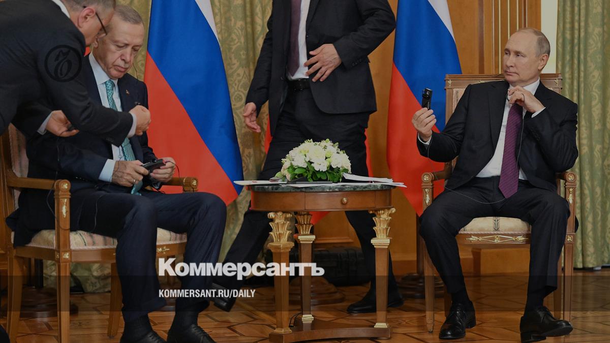 talks between Vladimir Putin and Recep Tayyip Erdogan in Sochi