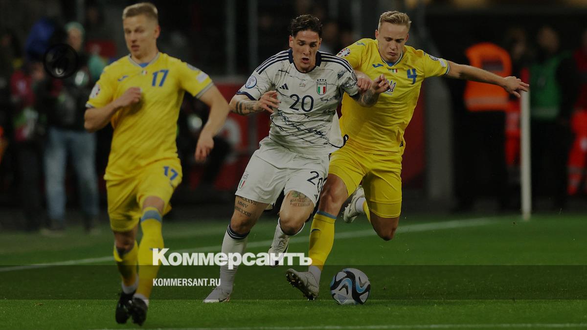 The Ukrainian national team played a draw with Italy and did not qualify directly for the football European Championship
