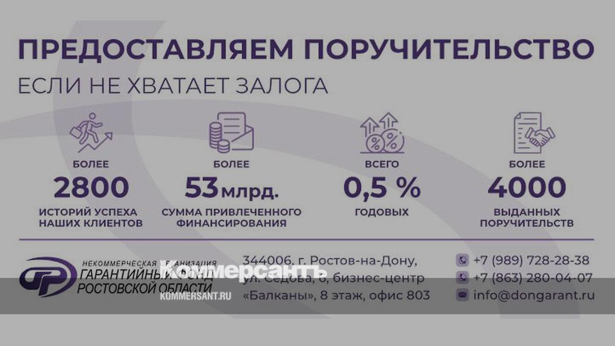 Гарантийная поддержка на Дону, как эффективный инструмент развития ...
