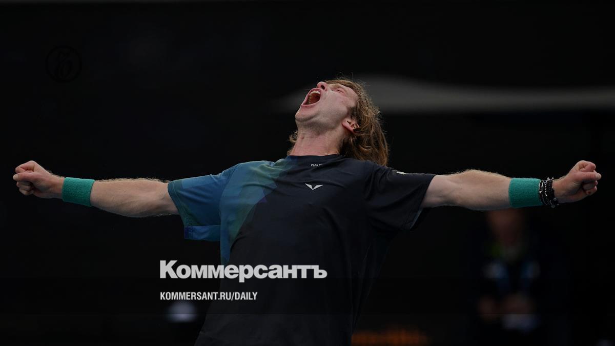 Andrey Rublev reached the second round of the Australian Open