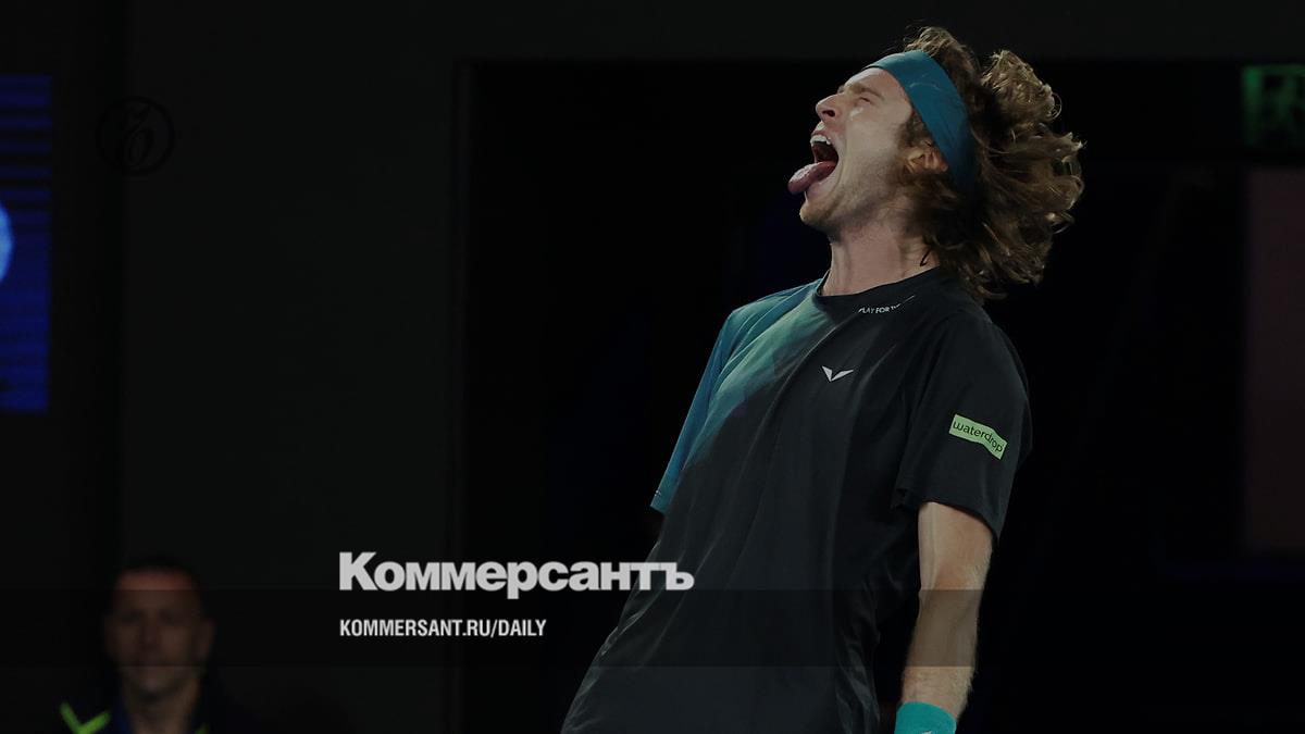 Andrey Rublev reached the quarterfinals of the Australian Open