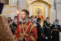 Divine Liturgy in the Smolny Cathedral dedicated to the celebration of the Day of Russian Students. Metropolitan of St. Petersburg and Ladoga Varsonuphius.