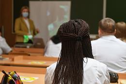 Students of the Peoples' Friendship University of Russia (RUDN) returned to full-time education. RUDN University returned to full-time education after mitigating restrictions due to COVID-19 pandemic.
