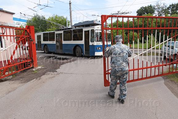 Работа троллейбусного депо №3.