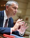 Генеральный комиссар Ближневосточное агентство ООН для помощи палестинским беженцам и организации работ (БАПОР, UNRWA) Филипп Лаззорини во время интервью.