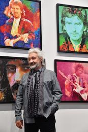 Opening ceremony of a multi-genre exhibition of artist, musician and producer, leader of the Tsvety music band Stas Namin at the Moscow Museum of Modern Art (MMOMA).