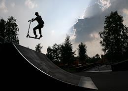 Skate park in the Park of Miracles in Kemerovo.