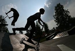 Skate park in the Park of Miracles in Kemerovo.