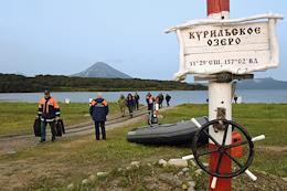 Kamchatka rescuers are conducting search operations in the Kuril Lake area, where an MI-8 helicopter made a hard landing.