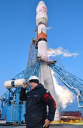 Vostochny cosmodrome. Launch of the 'Soyuz-2.1b' carrier rocket with the 'Fregat' upper stage and 36 OneWeb spacecraft on board.