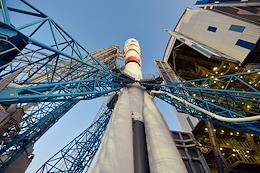 Vostochny cosmodrome. Launch of the 'Soyuz-2.1b' carrier rocket with the 'Fregat' upper stage and 36 OneWeb spacecraft on board.
