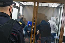 The meeting on the murder of ex-GRU special forces soldier Nikita Belyankin on the night of June 2, 2019 at the Moscow Regional Court.