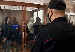 The meeting on the murder of ex-GRU special forces soldier Nikita Belyankin on the night of June 2, 2019 at the Moscow Regional Court.