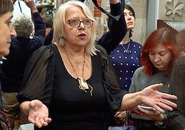 The opening ceremony of the Museum of Angels, dedicated to the memory of puppeteers Roman Shustrov and his wife Maria Kasyanenko, in the artists' studio on Rimsky-Korsakov Avenue.