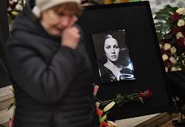 Farewell ceremony for actress Nina Ruslanova at the Central House of Cinema.
