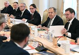 XXXVII meeting of the Council of Heads of Subjects of the Russian Federation under the Russian Foreign Ministry chaired by Russian Foreign Minister Sergei Lavrov at the Russian Foreign Ministry's Reception House.