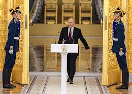 Russian President Vladimir Putin received credentials from newly arrived ambassadors extraordinary and plenipotentiary of foreign states in the Alexander Hall of the Grand Kremlin Palace.