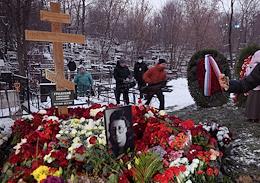 The funeral of the singer and composer Alexander Gradsky at the Vagankovsky cemetery.