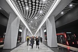 Moscow Mayor Sergei Sobyanin opened the Novatorskaya metro station on the Big Circle Line.