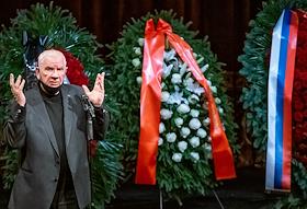 Farewell ceremony for actress Nina Urgant at the Alexandrinsky Theater.
