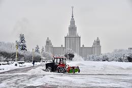 Genre photographs. Views of Moscow after a snowfall.